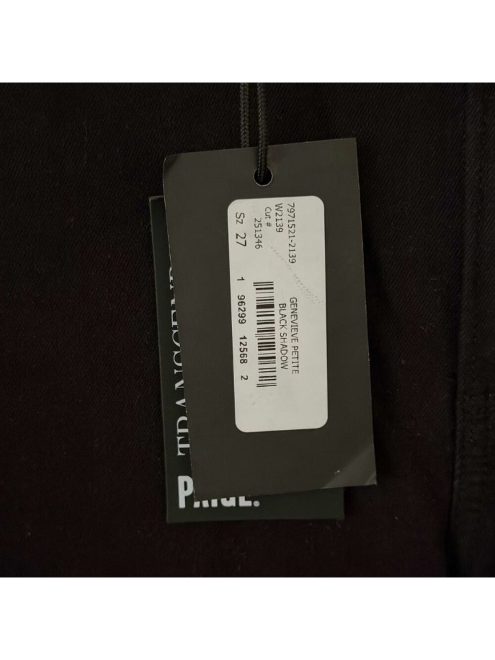 NWT PAIGE Genevieve Flare Jeans Black Shadow High Rise Size 27 - Picture 6 of 12